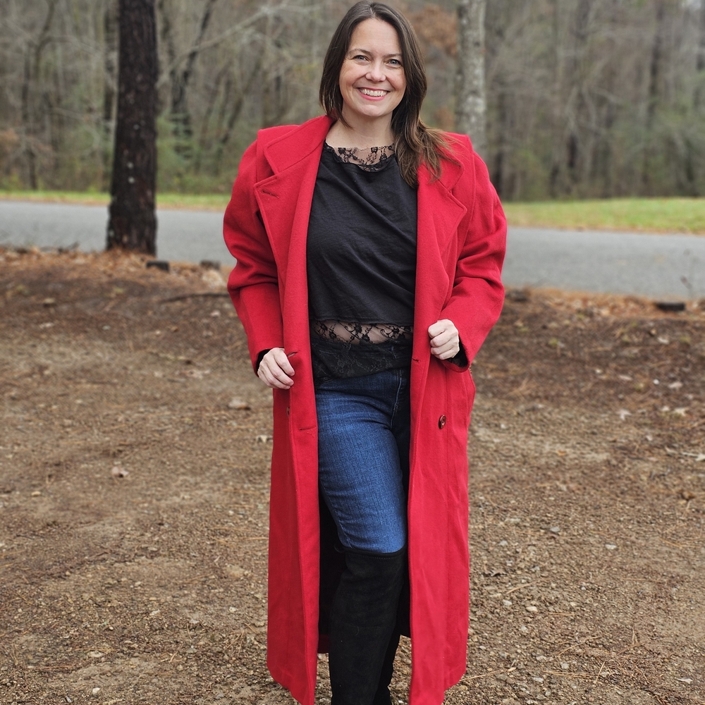 Vintage Braefair Size Small Women's Red Wool Coat